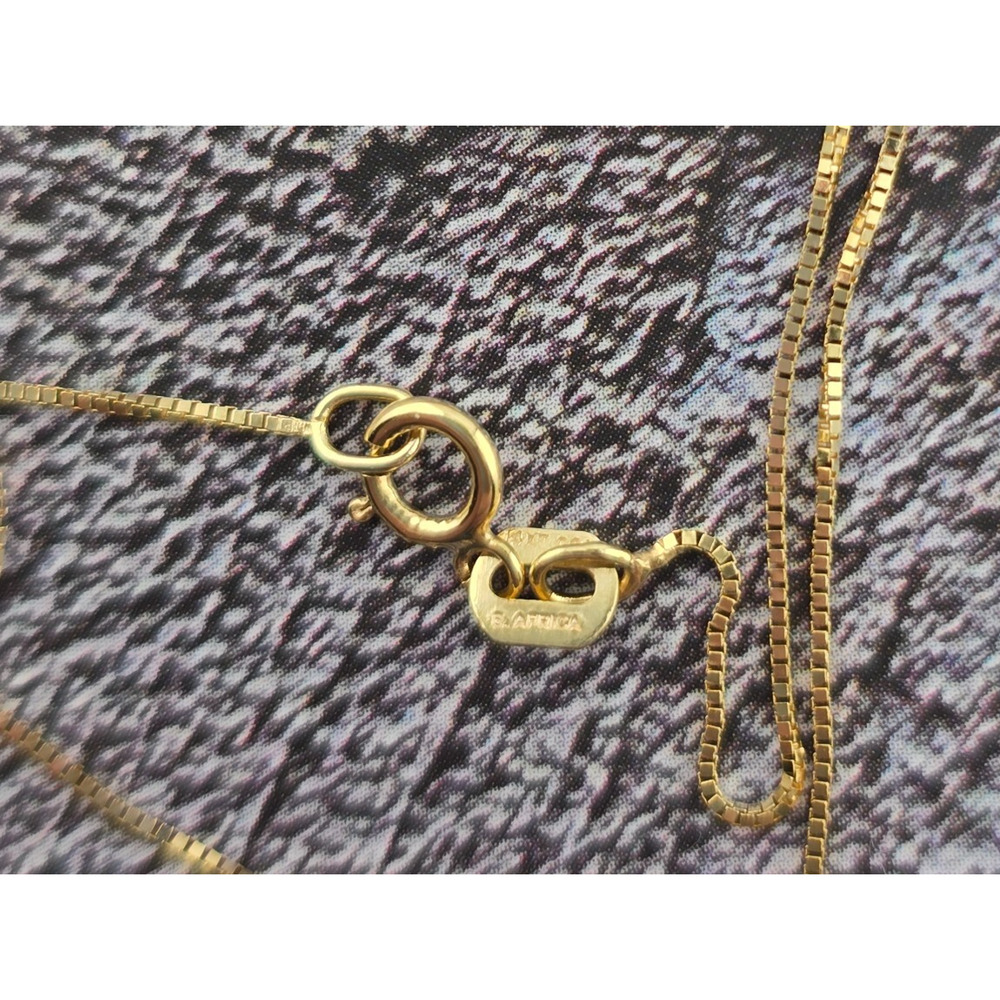 7MM Oval White Topaz, Diamond Pendant Necklace in 14K Polished Yellow Gold 18" - Picture 6 of 7